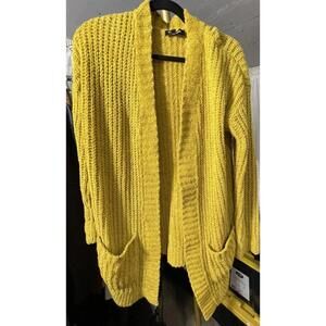 EXPRESS Women’s Yellow XS Cardigan Sweater-Limited Special Color